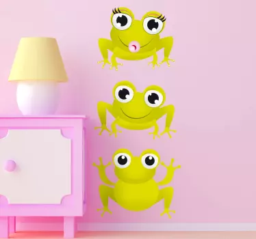 Naklejka dla dzieci trzy żaby - TenStickers
