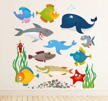 Naklejka dla dzieci zwierzęta morskie - TenStickers