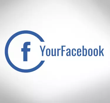 Naklejka na witrynę sklepową spersonalizowane konto Facebook - TenStickers
