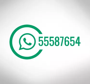 Naklejka na witrynę sklepową spersonalizowany WhatsApp - TenStickers