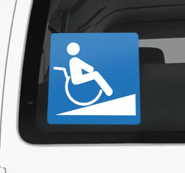 Naklejka na samochód symbol osoby niepełnosprawnej - TenStickers
