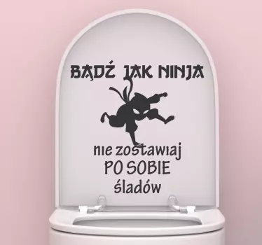 Naklejka do łazienki śmieszne napisy ninja - TenStickers