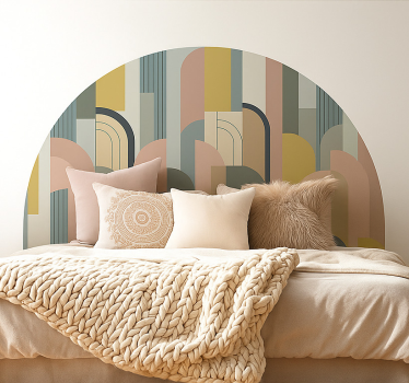 Naklejka do sypialni nowoczesne łuki geometryczne - TenStickers