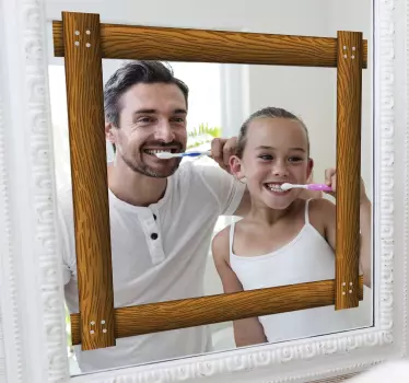 Naklejka na lustro drewniana - TenStickers