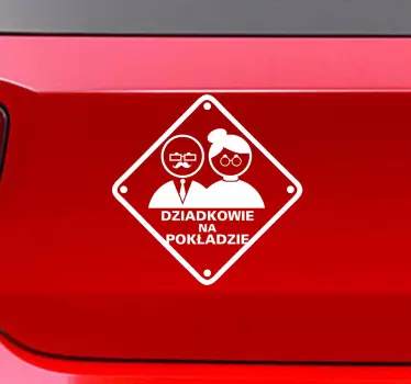 Naklejka dziadkowie na pokładzie - TenStickers