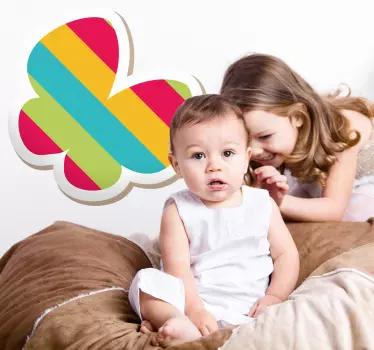 Naklejka dziecięca kolorowy motyl - TenStickers