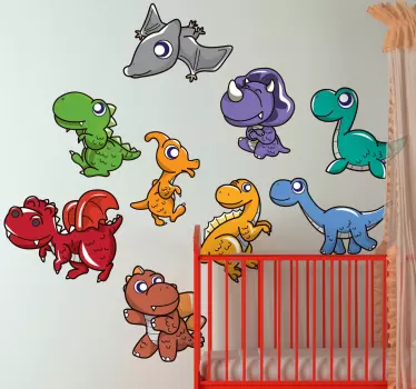 Naklejka dziecięca małe dinozaury - TenStickers