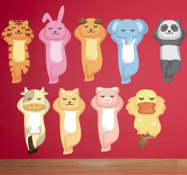 Naklejka dziecięca odpoczywające zwierzęta - TenStickers
