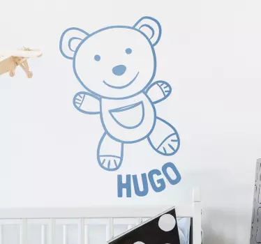 Naklejka dziecięca personalizowana Pluszowy Miś - TenStickers