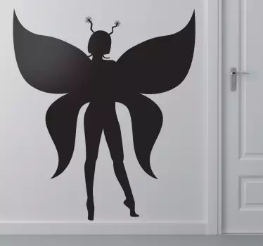Naklejka dziecięca sylwetka wróżki z czułkami - TenStickers