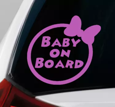 Naklejka dziecko na pokładzie Minnie - TenStickers
