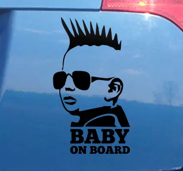 Naklejka Dziecko w aucie z irokezem - TenStickers