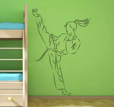 Naklejka dziewczyna karate - TenStickers