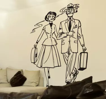 Naklejka elegancka para - TenStickers