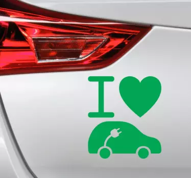 Naklejka elektroniczny samochód - TenStickers