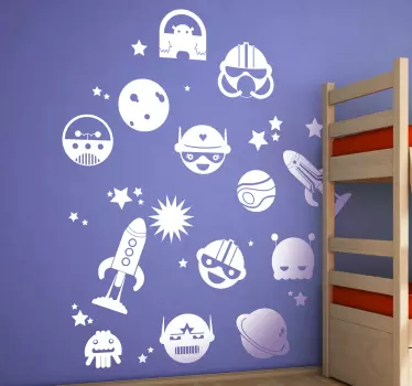 Naklejka elementy kosmosu - TenStickers