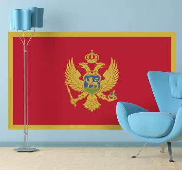 Naklejka flaga Czarnogóry - TenStickers