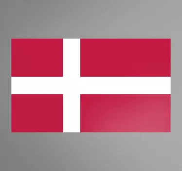 Naklejka flaga Danii - TenStickers