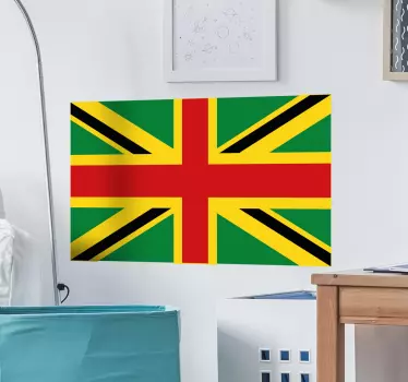 Naklejka flaga rasta Wielka Brytania - TenStickers
