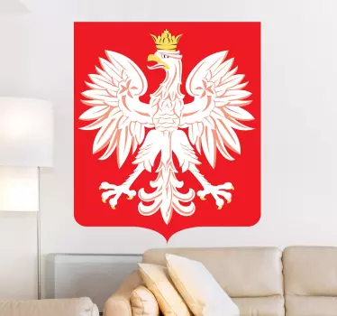 Naklejka na ścianę do salonu godło Polski - TenStickers
