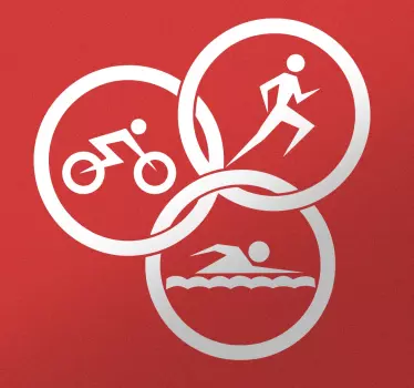 Naklejka ikona triathlon - TenStickers
