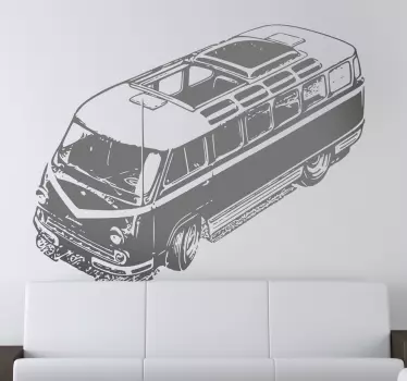 Naklejka klasyczna furgonetka - TenStickers