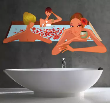 Naklejka kobiety w jacuzzi - TenStickers