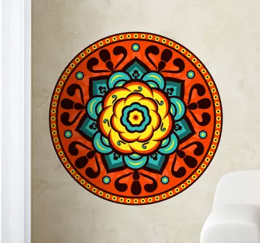 Naklejka kolorowa rozeta - TenStickers