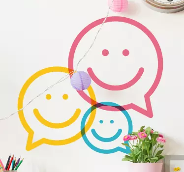 Naklejka - Kolorowe Buźki - TenStickers
