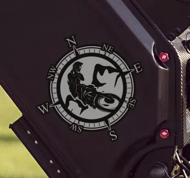 Naklejka kompas motocyklisty - TenStickers