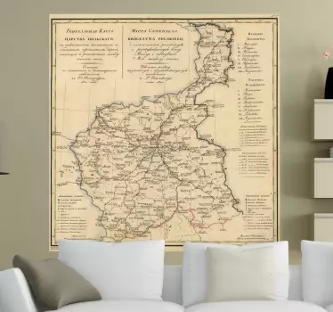 Naklejka Królestwo Polskie 1820 - TenStickers