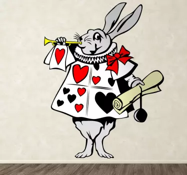 Naklejka królik Alicja w Krainie Czarów - TenStickers