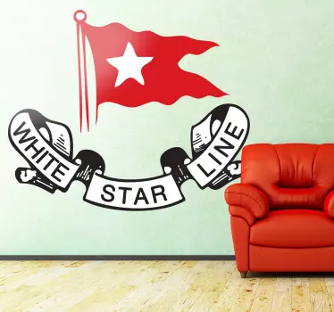 Naklejka logo White Star Line Titanic w kolorze - TenStickers