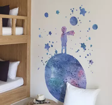 Naklejka Mały Książę w kolorowym stylu - TenStickers