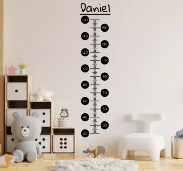 Miarka naklejka czarny minimalistyczny - TenStickers