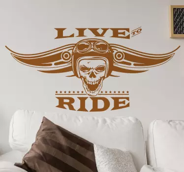 Naklejka motocyklowa Live to Ride - TenStickers