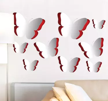 Naklejka motyle 3D - TenStickers