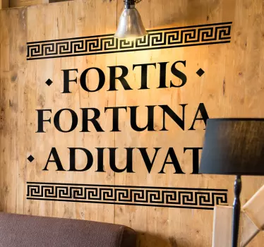 Naklejka motywacyjna Fortis Fortuna Adiuvat - TenStickers