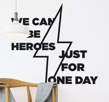 Naklejka muzyczna David Bowie Heroes piorun - TenStickers