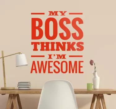 Naklejka My boss - TenStickers