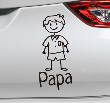 Naklejka na auto chłopiec z imieniem - TenStickers