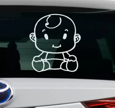 Naklejka na auto dziecko na pokładzie bobas - TenStickers