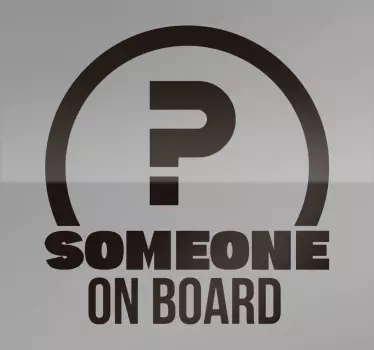 Naklejka na auto dziecko na pokładzie ktoś - TenStickers