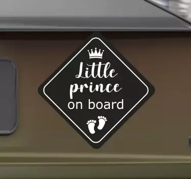 Naklejka na auto dziecko na pokładzie little prince - TenStickers