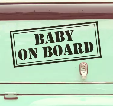 Naklejka na auto dziecko na pokładzie top secret - TenStickers