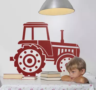 Naklejka na ciężarówkę silhouette traktora - TenStickers