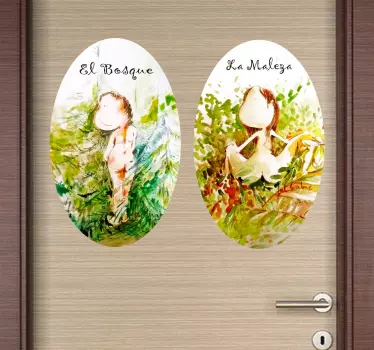 Naklejka na drzwi toalety - TenStickers