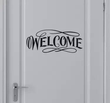 Naklejka na drzwi welcome - TenStickers
