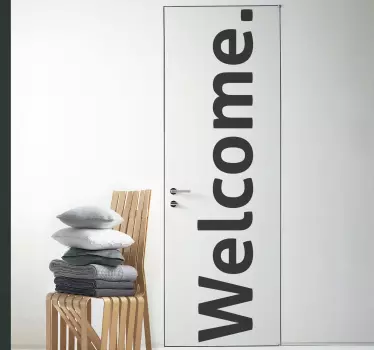 Naklejka na drzwi Welcome - TenStickers