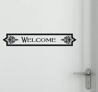 Naklejka na drzwi welcome ozdoba - TenStickers